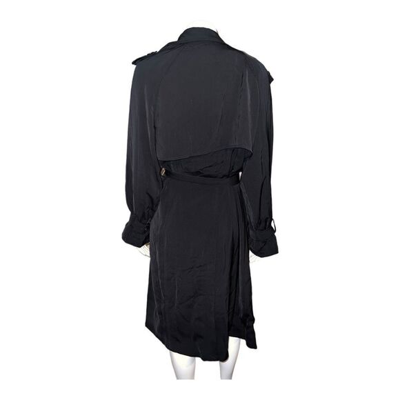 Refinity Women's Tranch Rhythm Trench Coat Black Extra Small Plus Size 16 NWT - Picture 4 of 9
